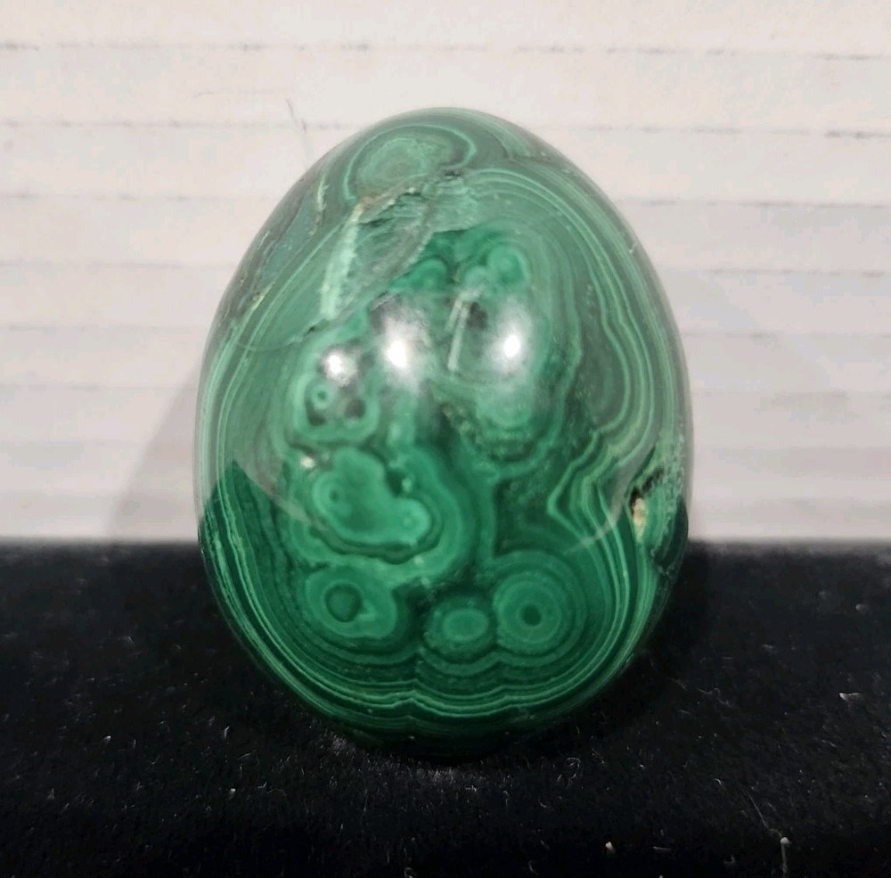 78G Natural glossy Malachite egg shape crystal mineral Desktop ornament sample