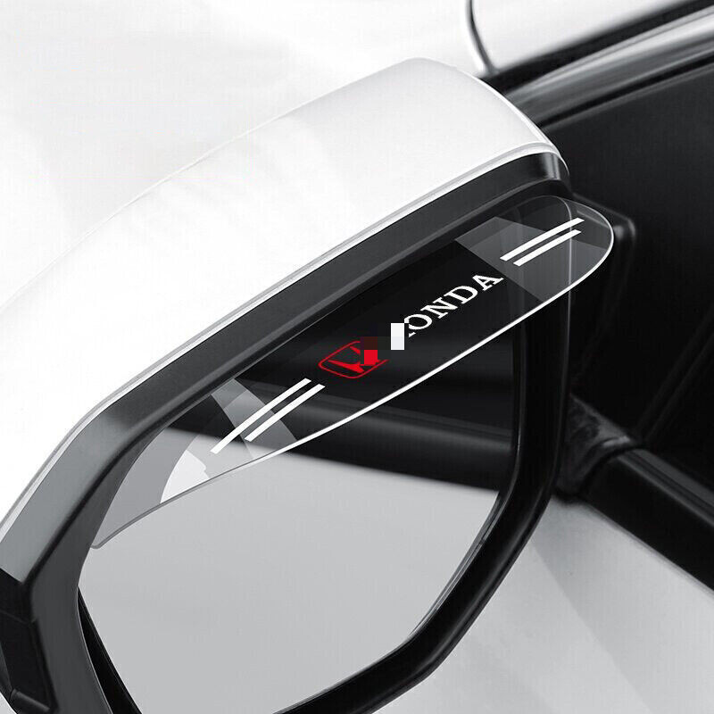 2PCS Clear Rear View Mirror Rain Board Eyebrow Guard Car Accessories For Honda