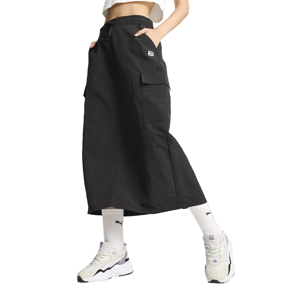 PUMA Downtown Cargo Midi Skirt for Women in Black - Casual Style 62665601