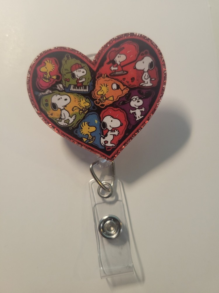 Snoopy Retractable ID Badge Holder with Fun Cartoon Design