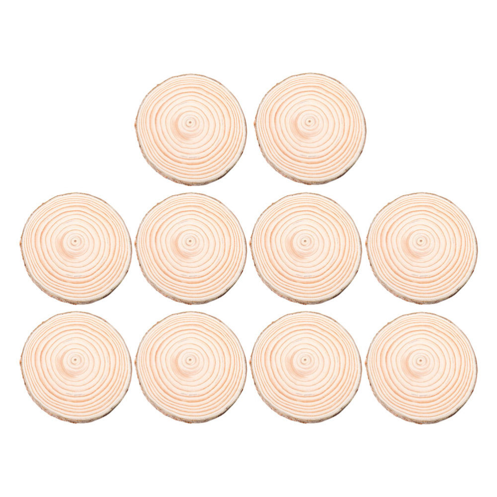 10 Pcs Window Decoration Wall-mounted Wood Chips Party Supplies Child