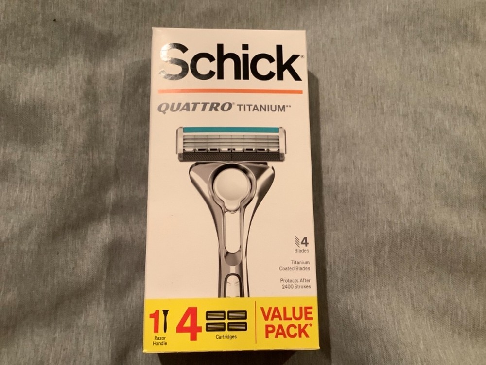 Schick Quattro Titanium Razor 1 Razor Handle and 4 Cartridges | Shaving...