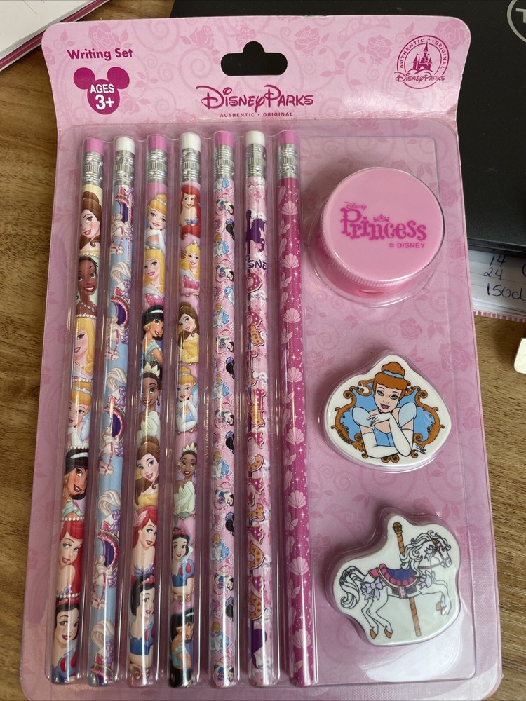 Disney Princess Writing Set with Pencils Eraser Sharpener New