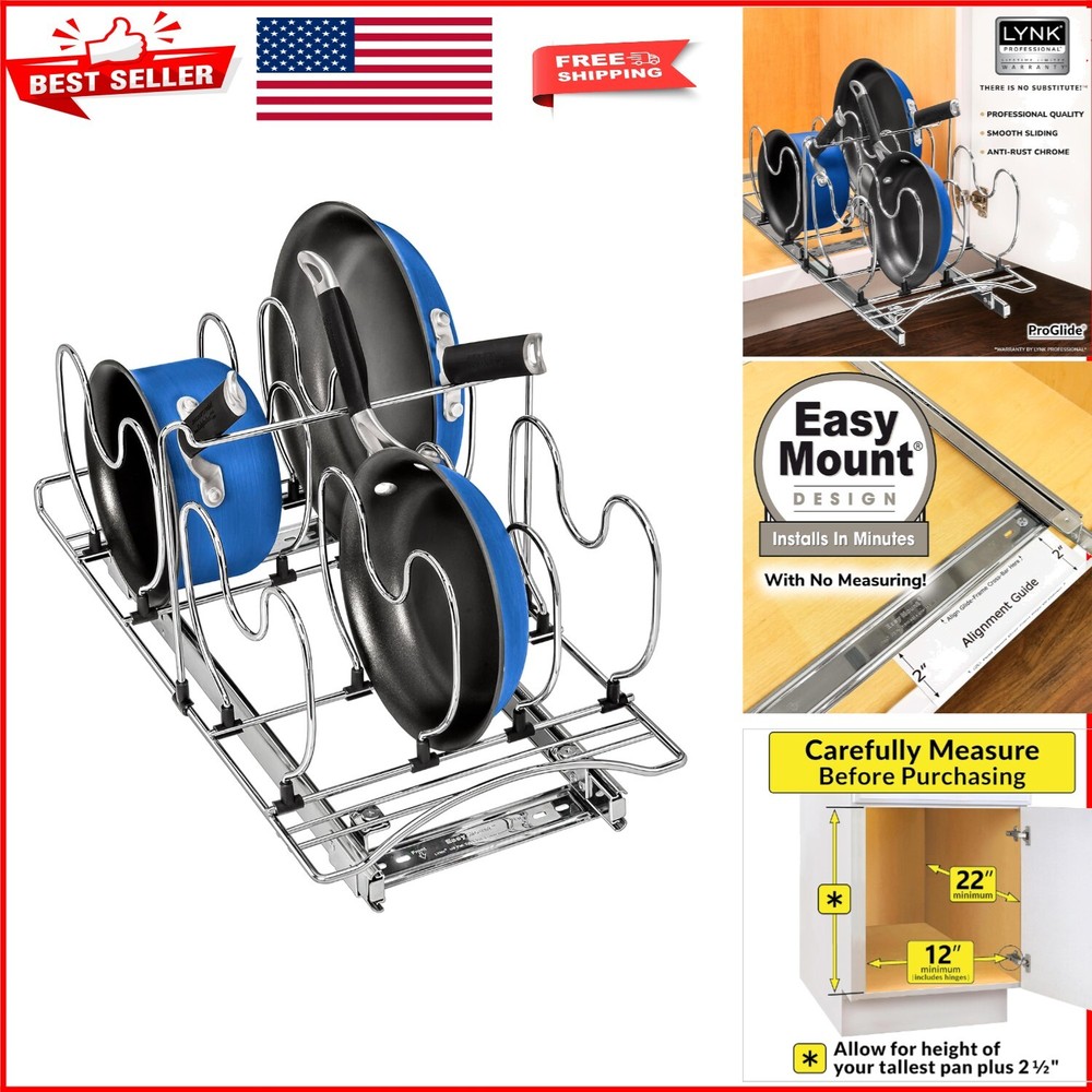 Professional Quality Under Cabinet Pan Organizer - Adjustable & Durable 21