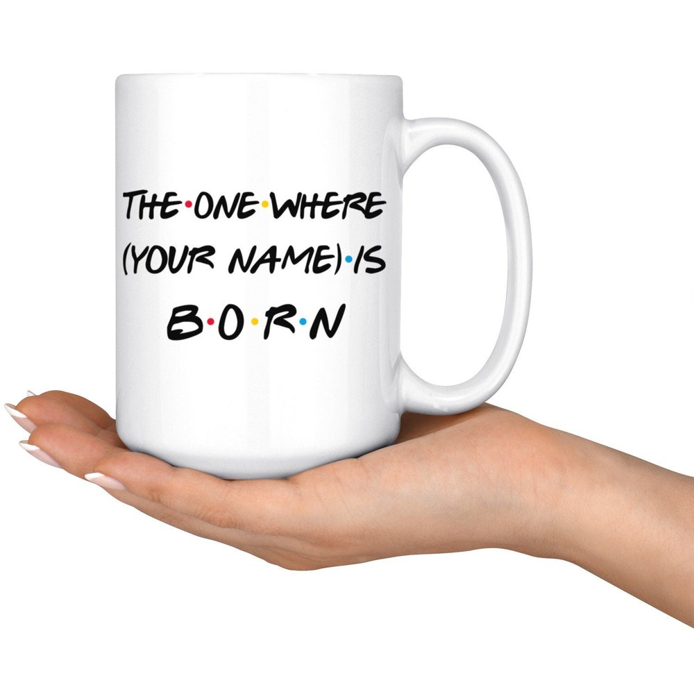 Personalized Born Child Coffee Mug Newborn Child Gift Idea Custom Name Baby