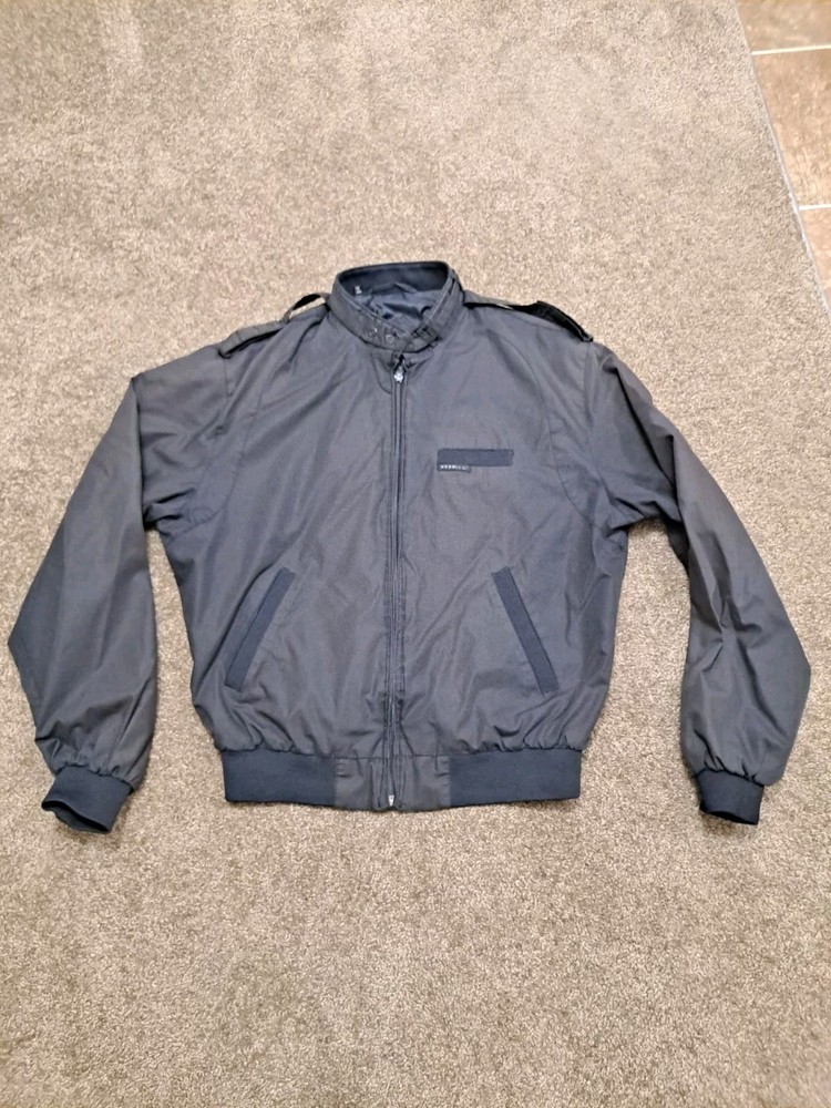 Members Only Mens 44L Black Full Zip Cafe Racer Windbreaker Jacket-image