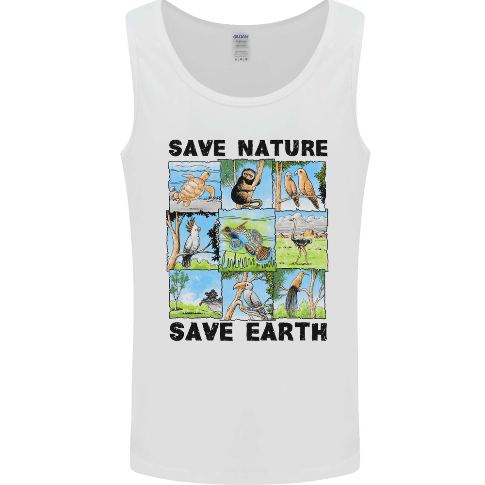 Save Nature Save Earth Ecology Environment Mens Vest Tank Top