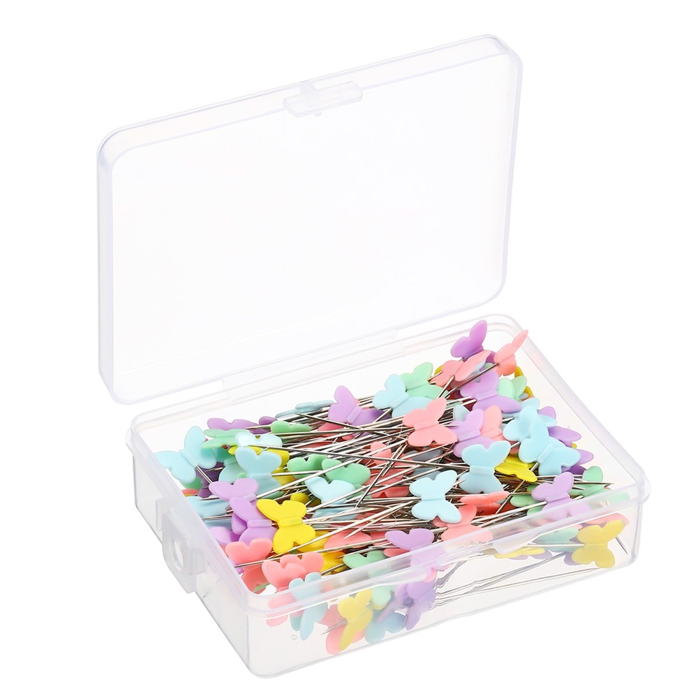 200 Pack Sewing Pins Butterfly Shape Head Needle Straight Quilting Pin 2 Inch