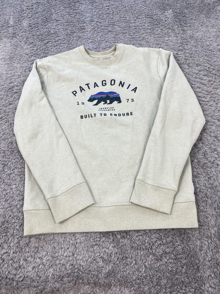Patagonia Mens Small Uprisal Crew Neck Fitz Roy Bear Sweatshirt