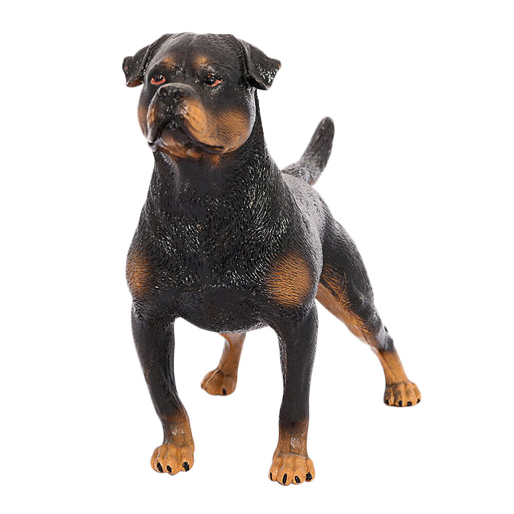 Dog Figurine Rottweiler Model Animal Cognition Educational Toy Child