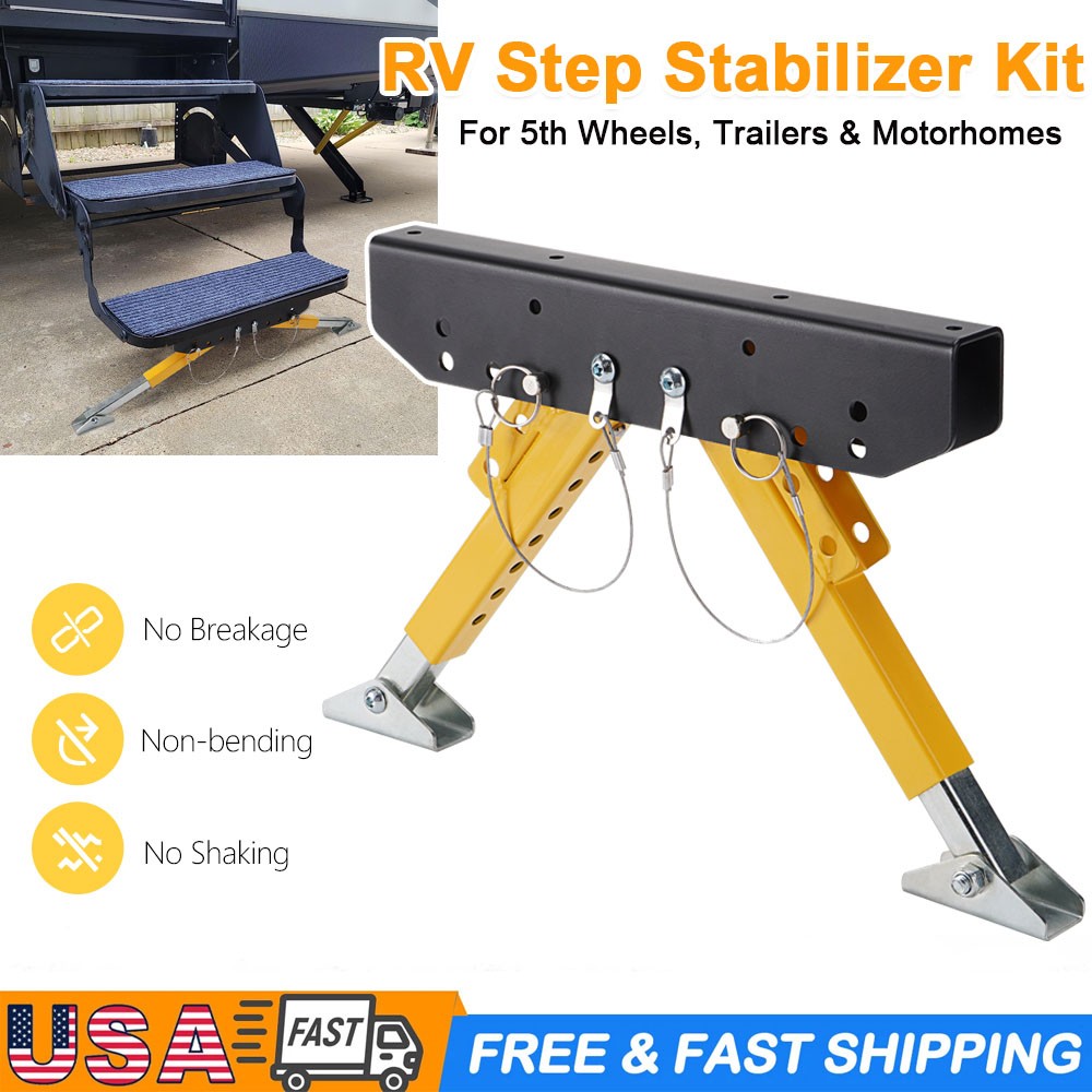 RV Step Stabilizer, Stabilizer Kit for Camper, 5th Wheels and Travel Trailers