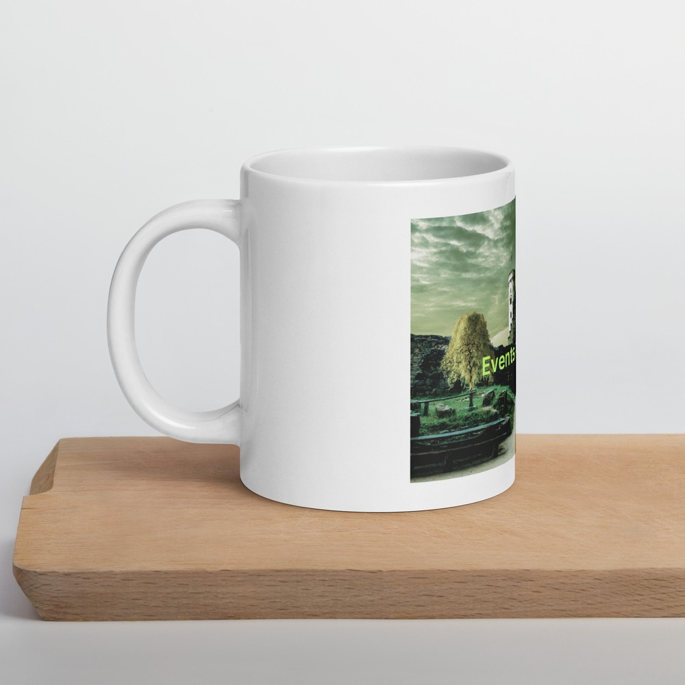 White glossy mug