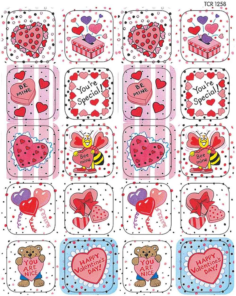 Valentine'S Day Stickers, Multi Color (1258)
