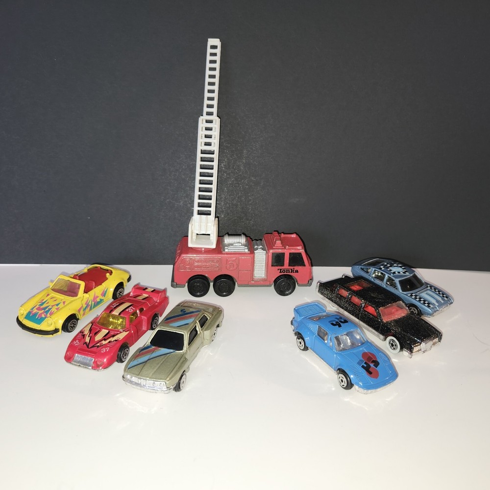 Mixed Lot of 7 Toy Cars/Vehicles - Metal/Plastic - Tonka - Hotwheels - Matchbox