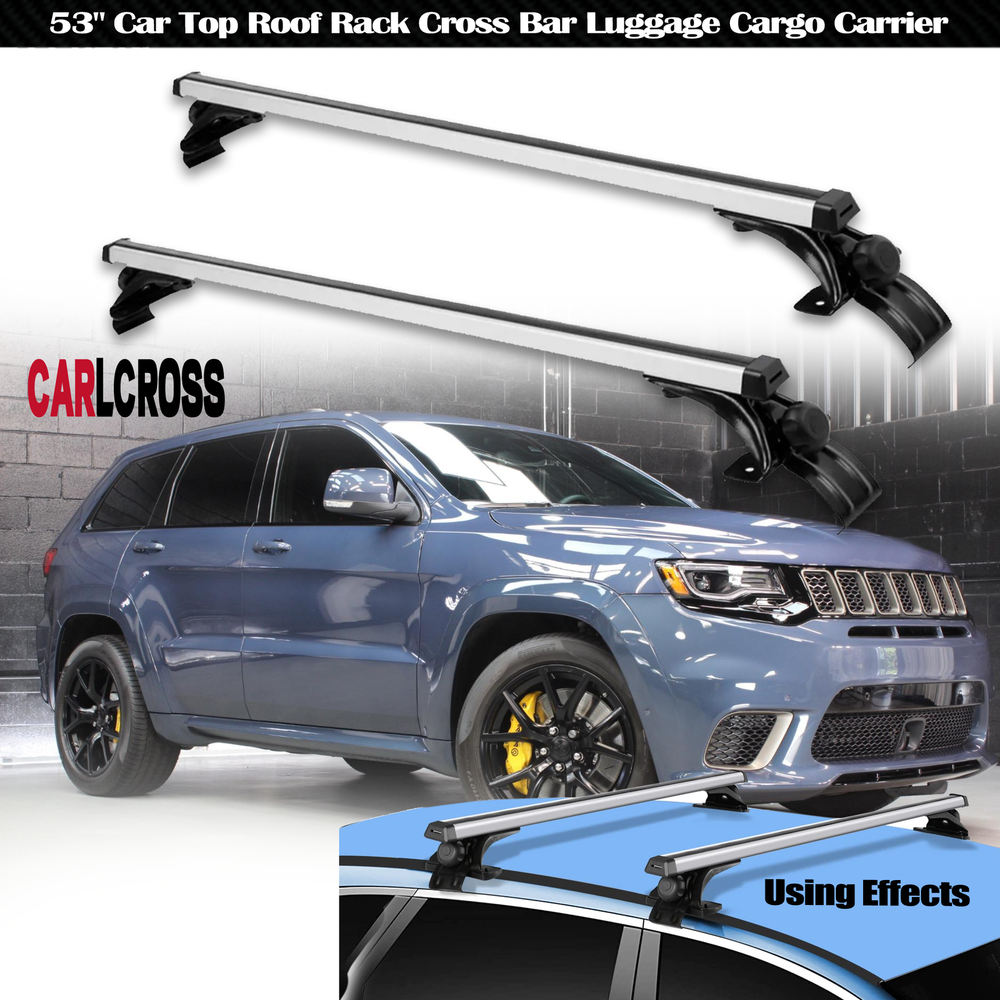 For Jeep Cherokee Car Roof Rack Cross Bar Cargo Luggage Carrier Silver