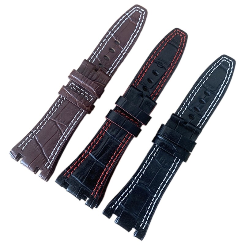 Leather Watch Band Replacement Band Quick Release Strap for 28mm Wristband