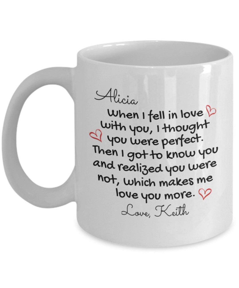 Custom Valentine's I Love You More Coffee Mug - Personalized Anniversary Gift