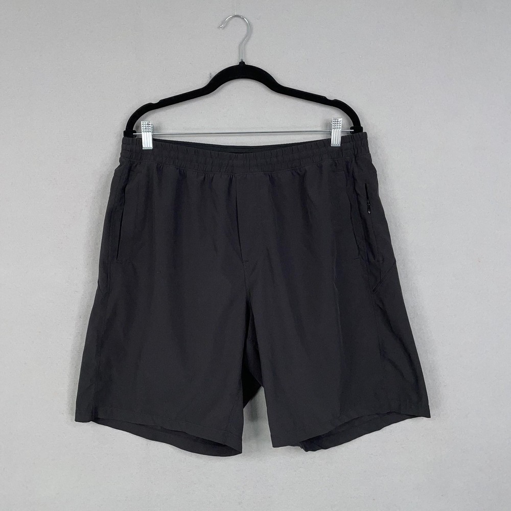 Birddogs Shorts Mens 2XL Long Black Boom Lined Athletic Stretch Hybrid Trunks