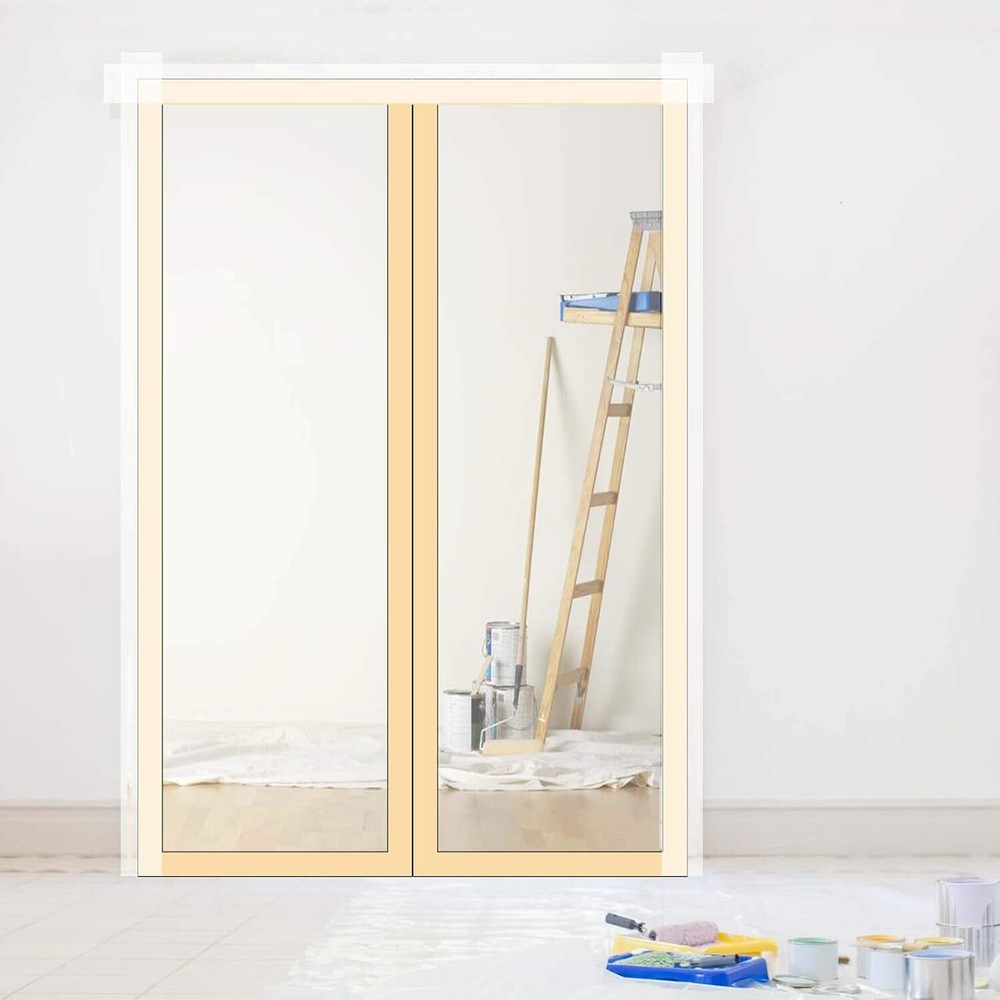 5'W x 8.5'H Magnetic Self-Closing Dust Barrier Door Kit for Construction Containment