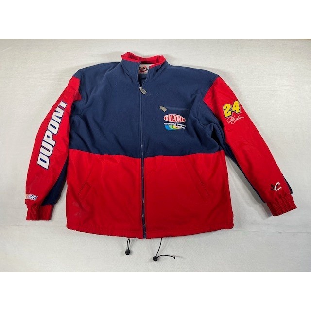 Chase Authentics Dupont Racing Jacket Mens XL Blue Red Full Zip