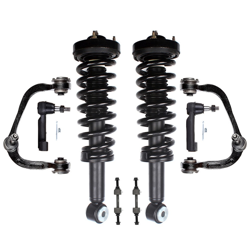 2009-2013 Ford F-150 2WD Front Suspension Strut Assembly with Sway Bar Tie Rod & Control Arm  