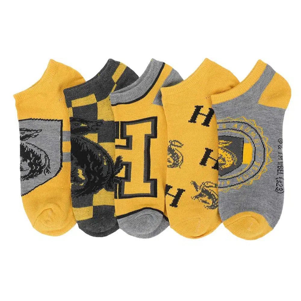 Harry Potter Hufflepuff House 5-Pack Ankle Socks by Bioworld