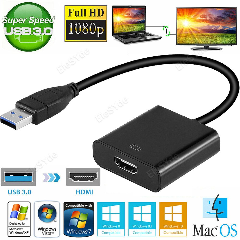 HD 1080P HDMI to USB 3.0 Video Cable Adapter Converter For PC Laptop HDTV LCD TV