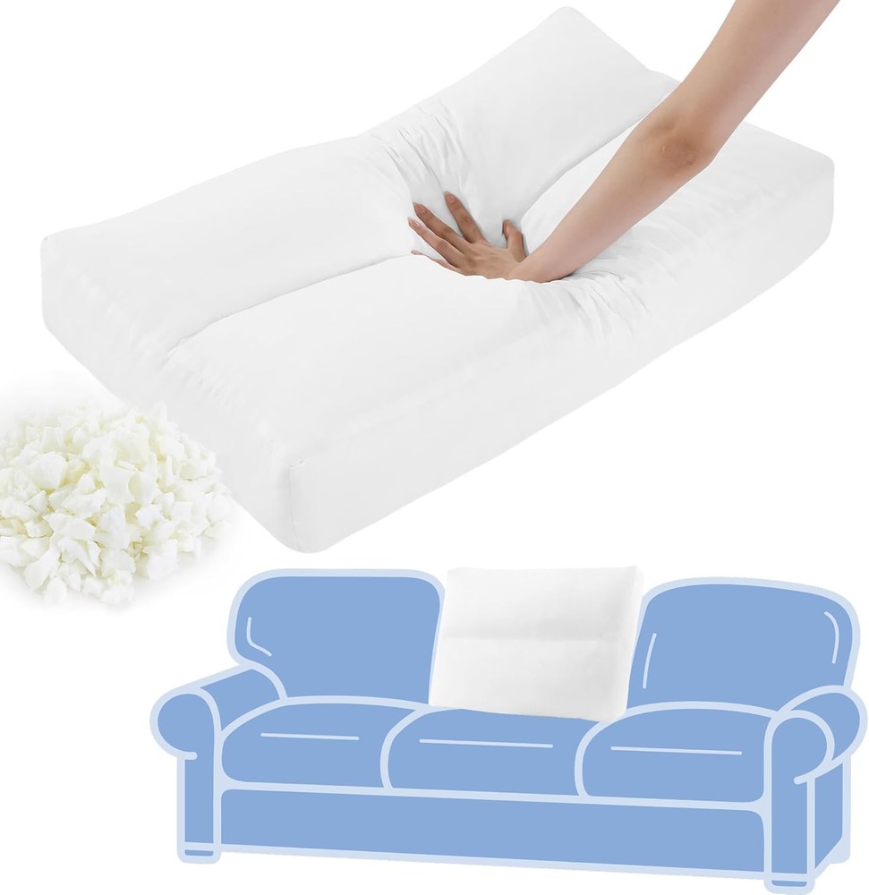 Shredded Foam Couch Back Cushions Replacement Back Pillow Sofa Cushion Stuffi...