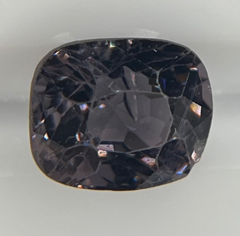1.70 ct Natural Spinel Cushion Cut 7.24 × 5.96 mm Deep Blue-Gray Loose Gem SP124