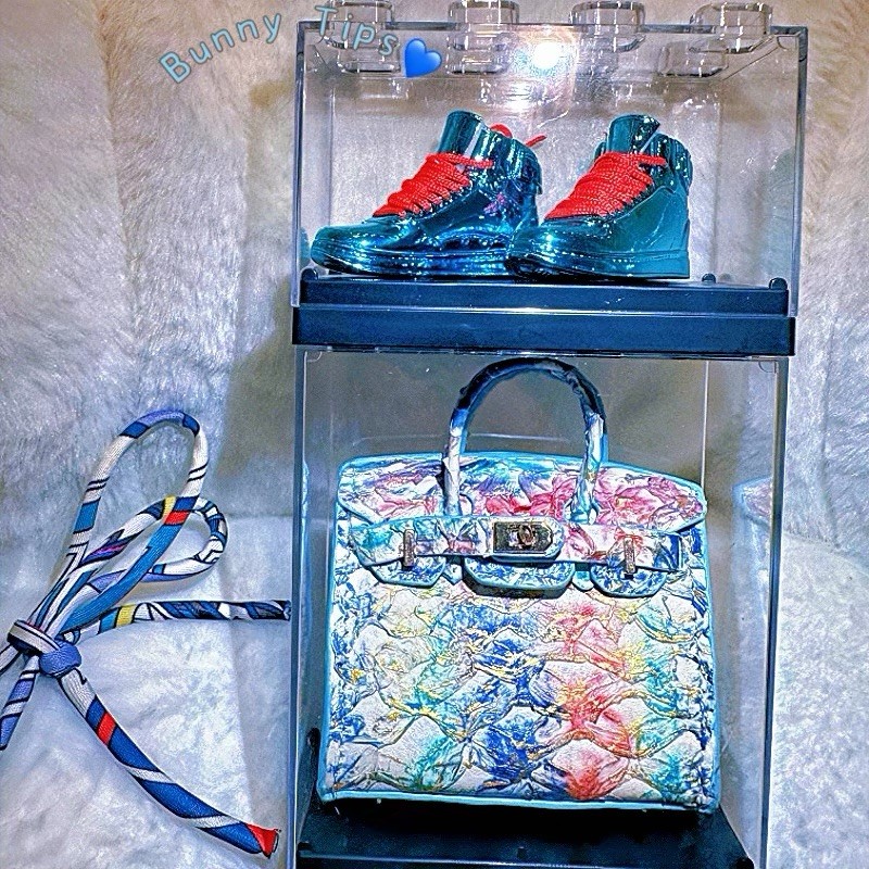 Cute Leather Mini Wallet Lipstick Keychain Pouch for AirPods & Keys