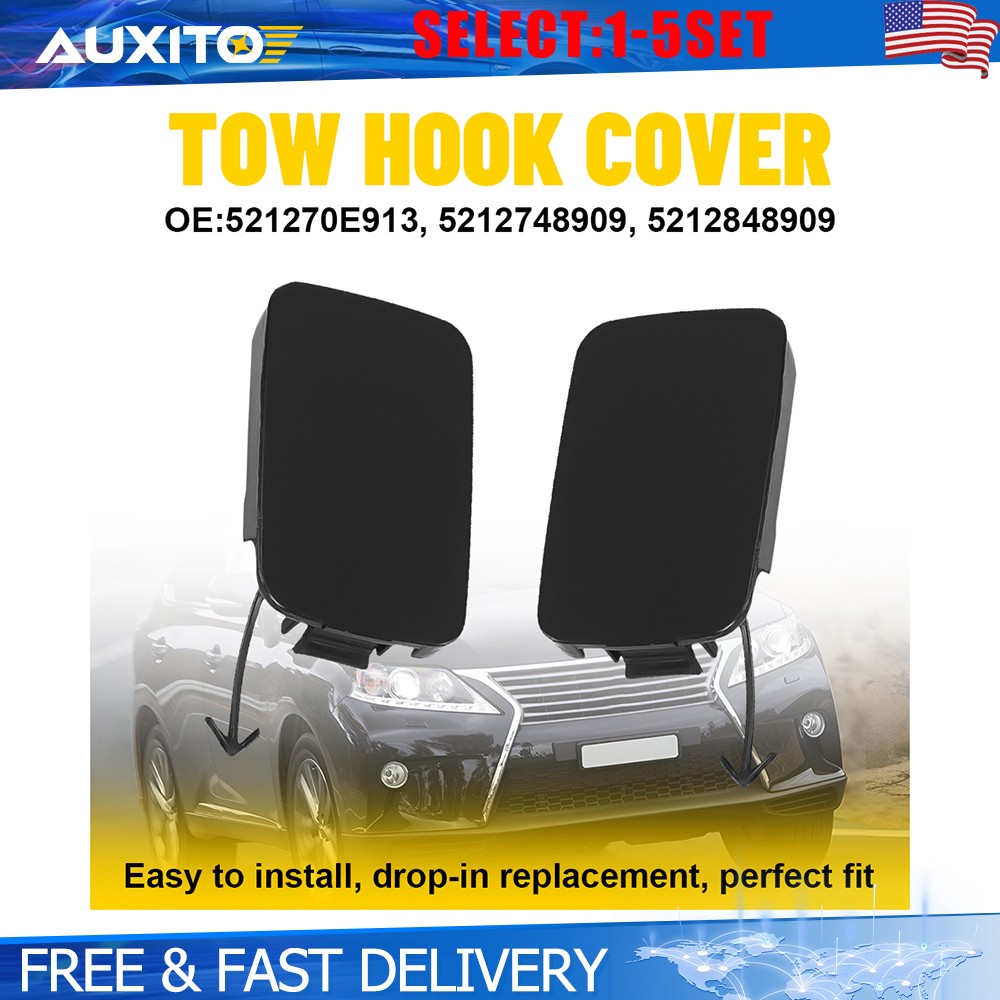 Fit Lexus RX350 RX450 10-12 521270E913 Front Bumper Tow Hook Eye Cover Cap 2-10X