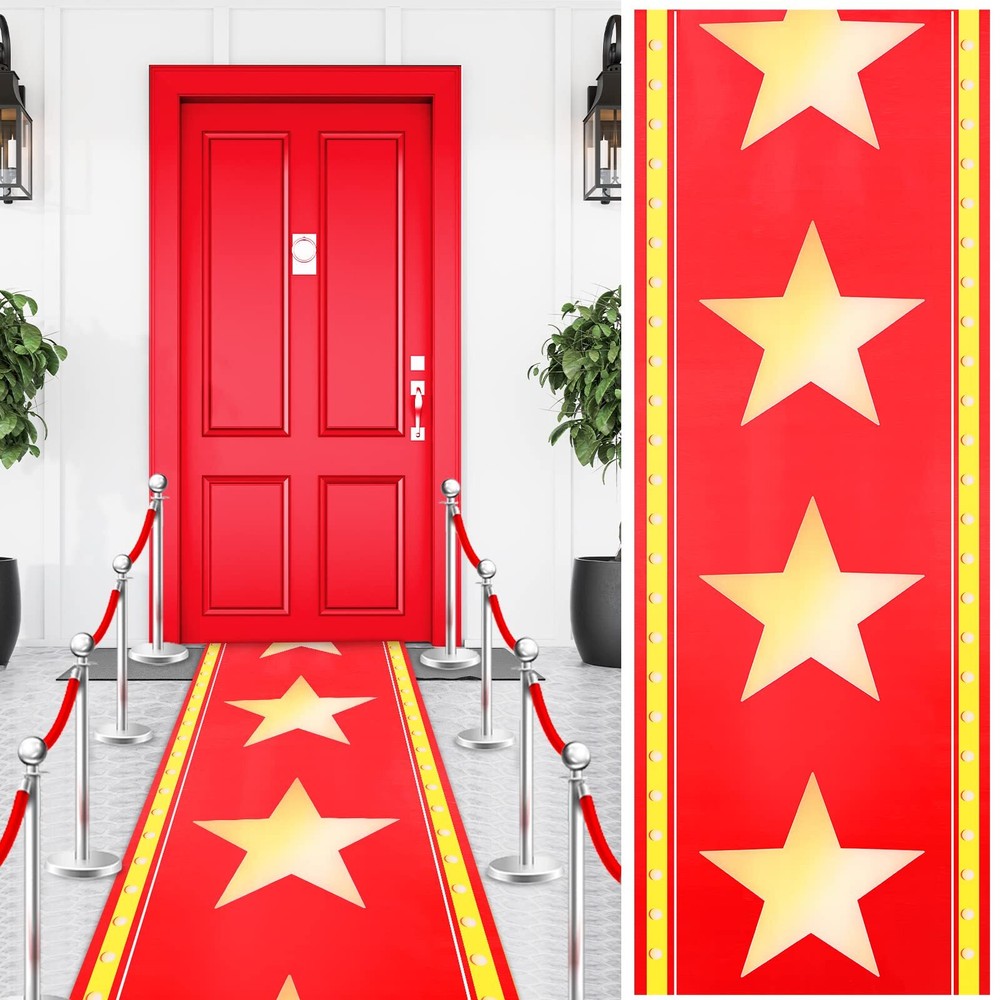 Movie Night Long Red Carpet Table Runner Movie Theme Party Decorations Party ...