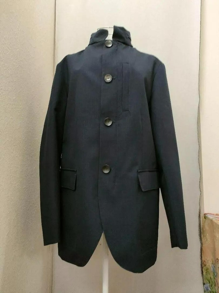 Armani Collezzoni Navy Wool Blazer for Men in Perfect Condition