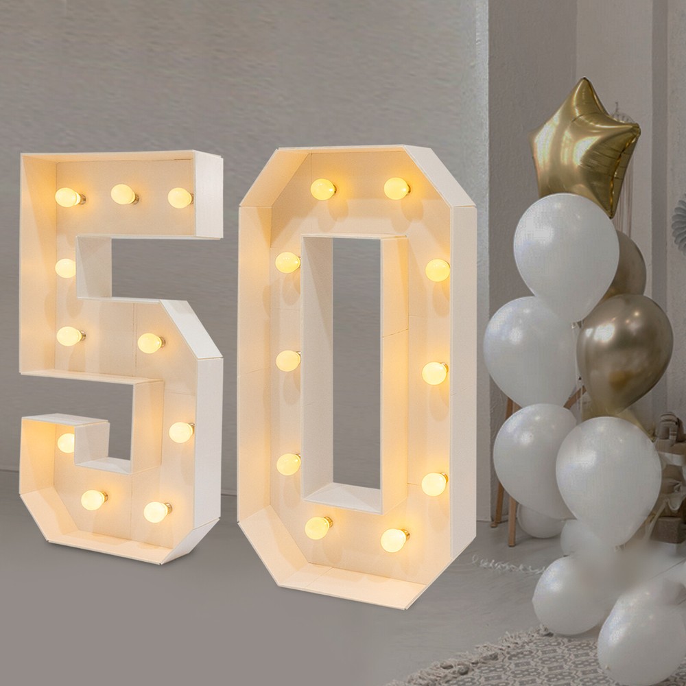 50th Birthday Decorations Numbers Birthday Number Light Marquee Light up 39.37in