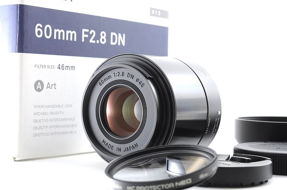 SIGMA 60mm F/2.8 DN 013 APS-C Art Lens for SONY E Mount w/Lens Filter -MINT-