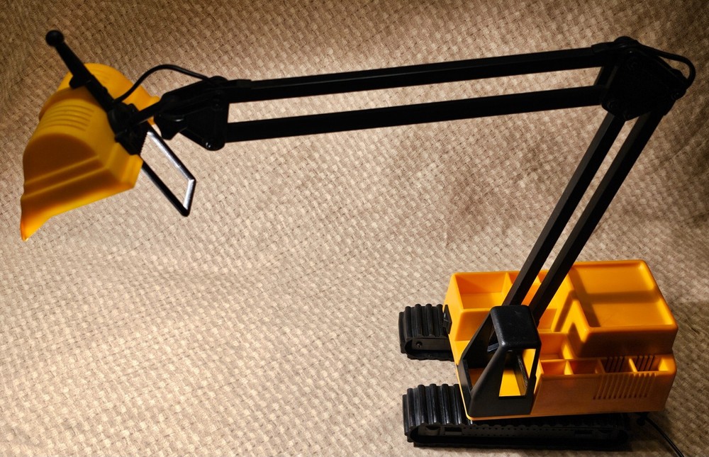 Vintage Excavator Table Lamp for Construction Office or Workspace Decor