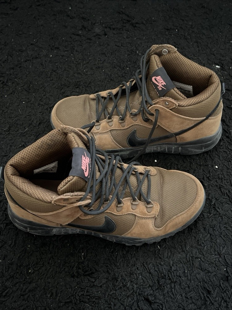 NIKE SB DUNK HIGH BOOT ‘MILITARY BROWN’ SUEDE ACG 536182-203 MENS SIZE 12 RARE