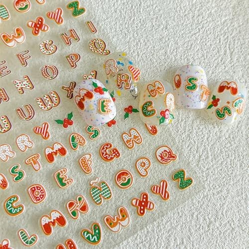 Festive 5D Christmas Nail Stickers for Holiday Glam