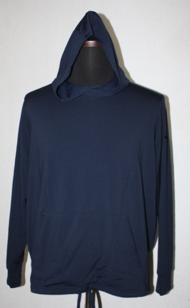 Nike Dri Fit 1X navy Blue Medium Weight Pullover Hoodie Long Sleeve Drawstring