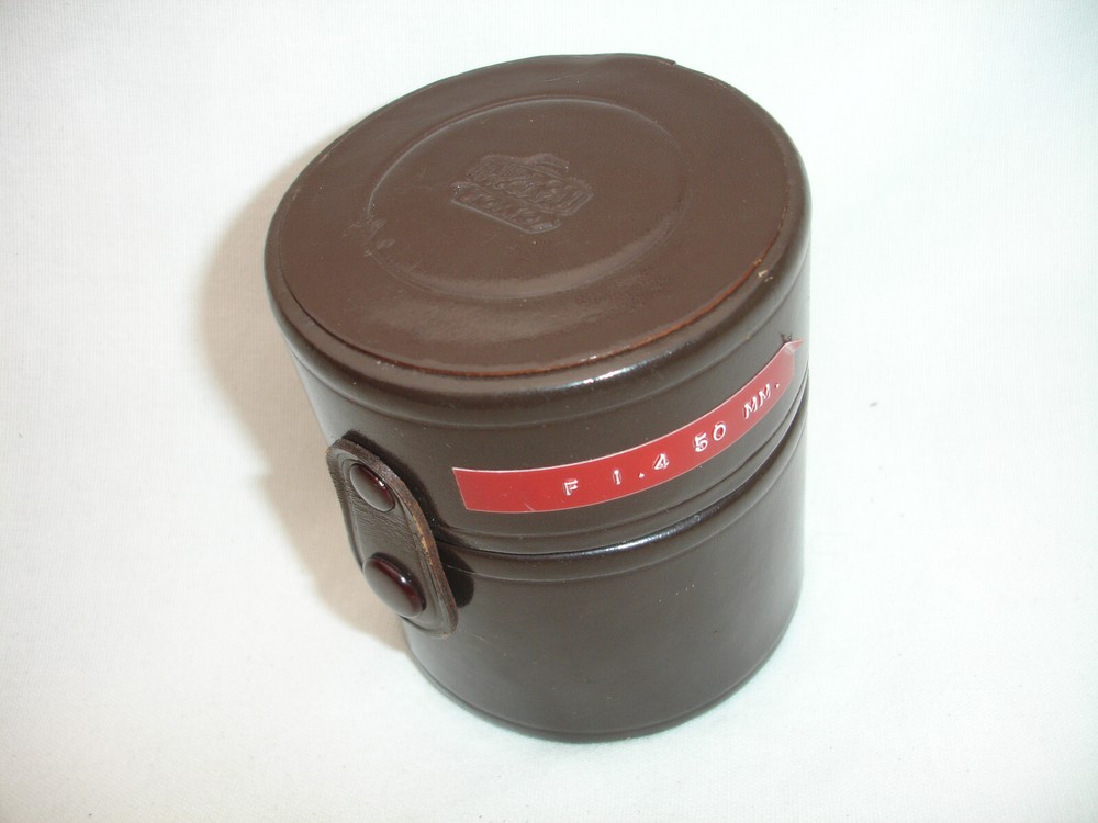 NIKON NIPPON Kogaku Tokyo LENS CASE , BROWN Small  3x2.75