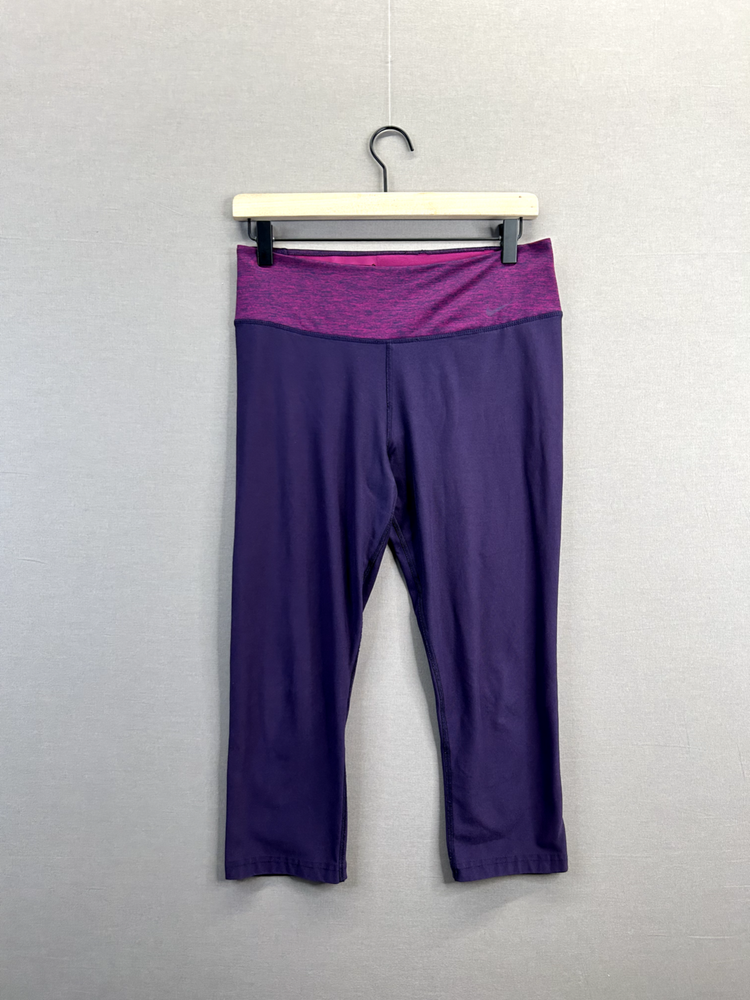 Nike Womens Purple Leggings Elastic Waist Pull On Size Medium