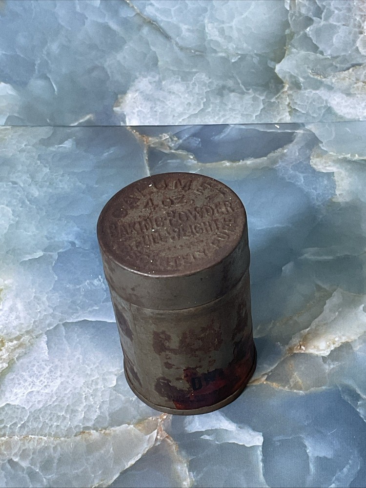 Vintage Early 1900s Calumet Baking Powder Tin Rare 4oz Antique Canister with Paper Label