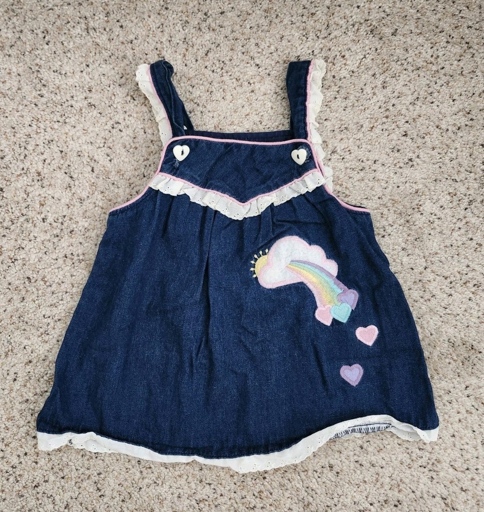 Health Tex Vintage Rainbow Baby Dress Size 12 Months