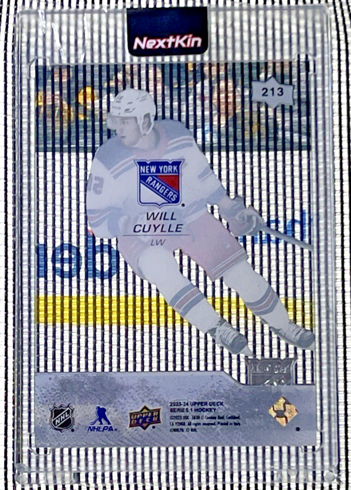 2023-24 Upper Deck Will Cuylle Young Guns Clear Cut SP Rookie RC #213 RAW SSP