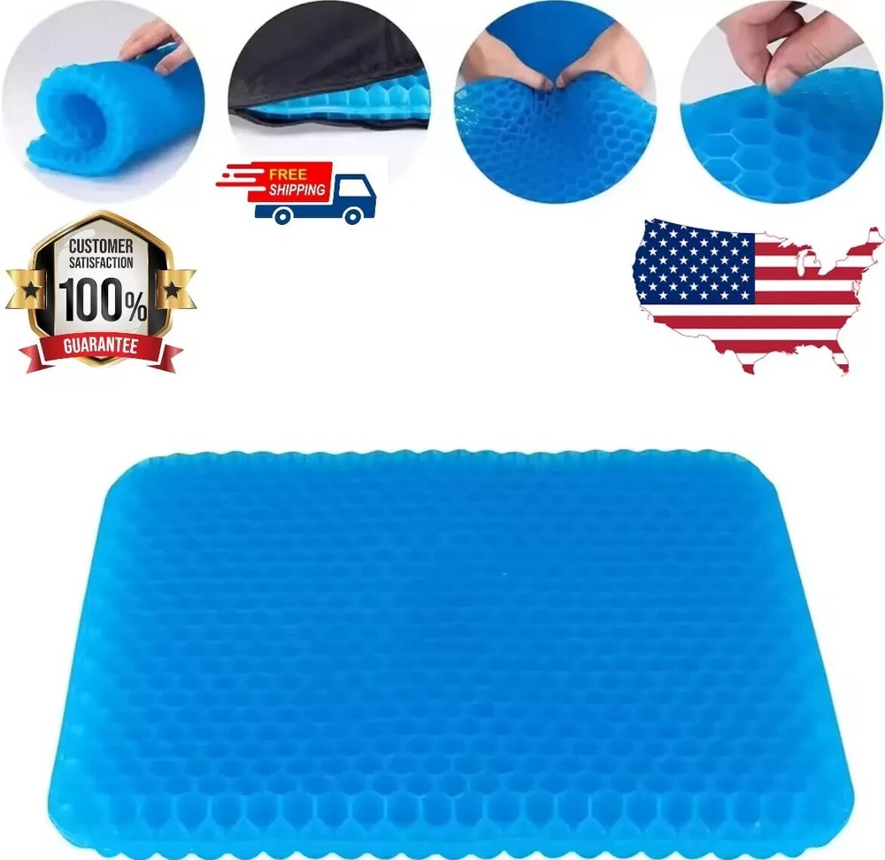 Gel Seat Cushion Double Thick Egg Seat Cushion Non-Slip Cover Breathable Design