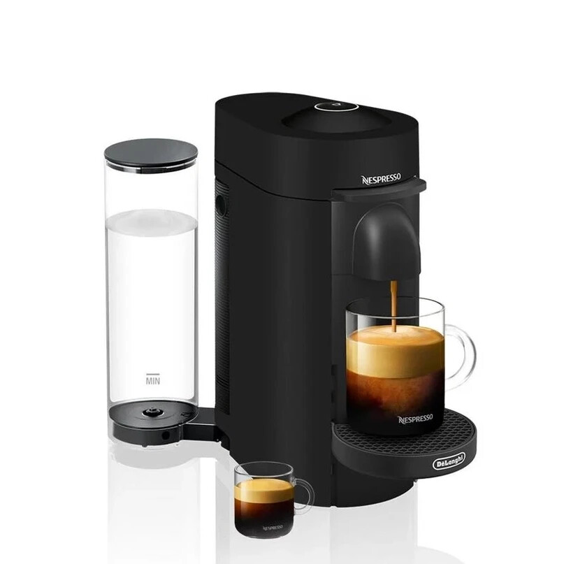 Nespresso VertuoPlus DeLonghi 60 oz Espresso Machine in Black ENV150BM
