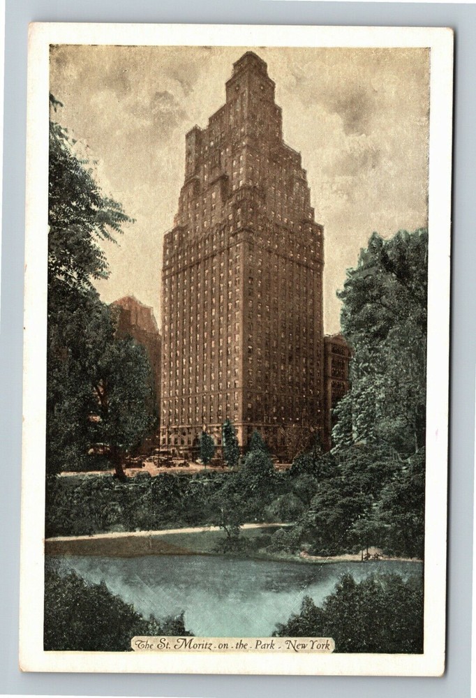 New York City NY-New York, St Moritz On The Park Vintage Souvenir Postcard