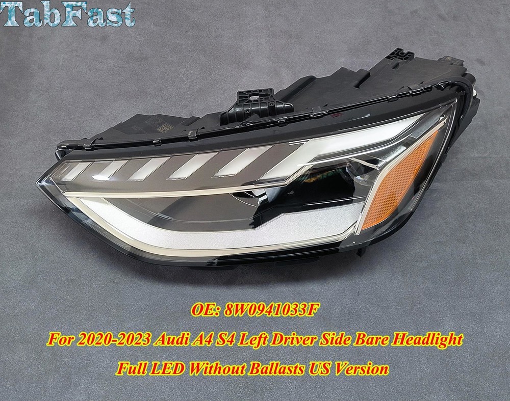 2020-23 Audi A4 S4 LED Left Driver Side Headlight 8W0941033F No Module