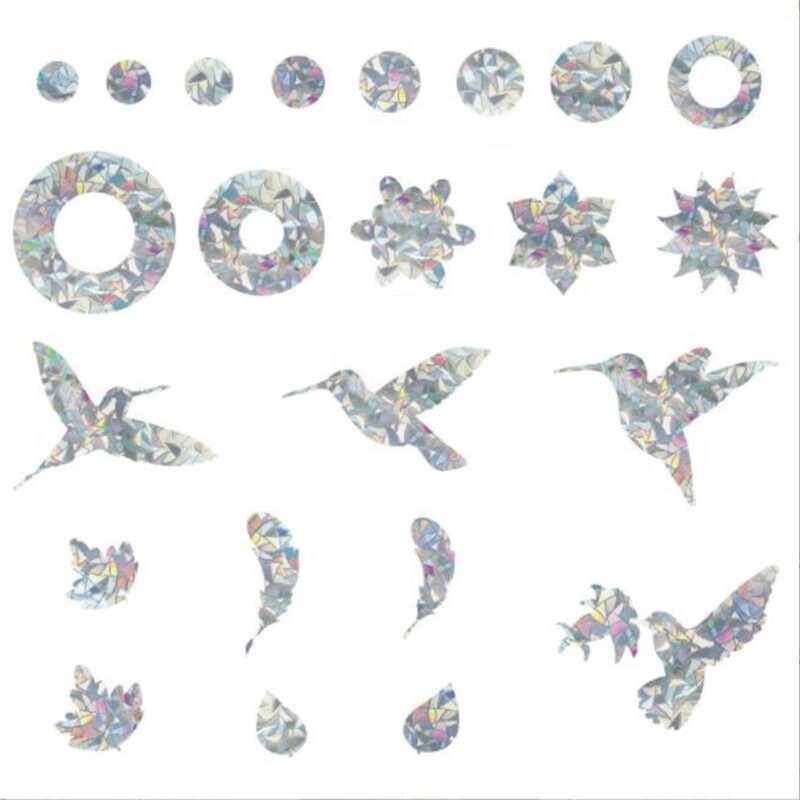 24pcs Static Glass Adsorption Stickers PET Film Window Stickers for Decoration