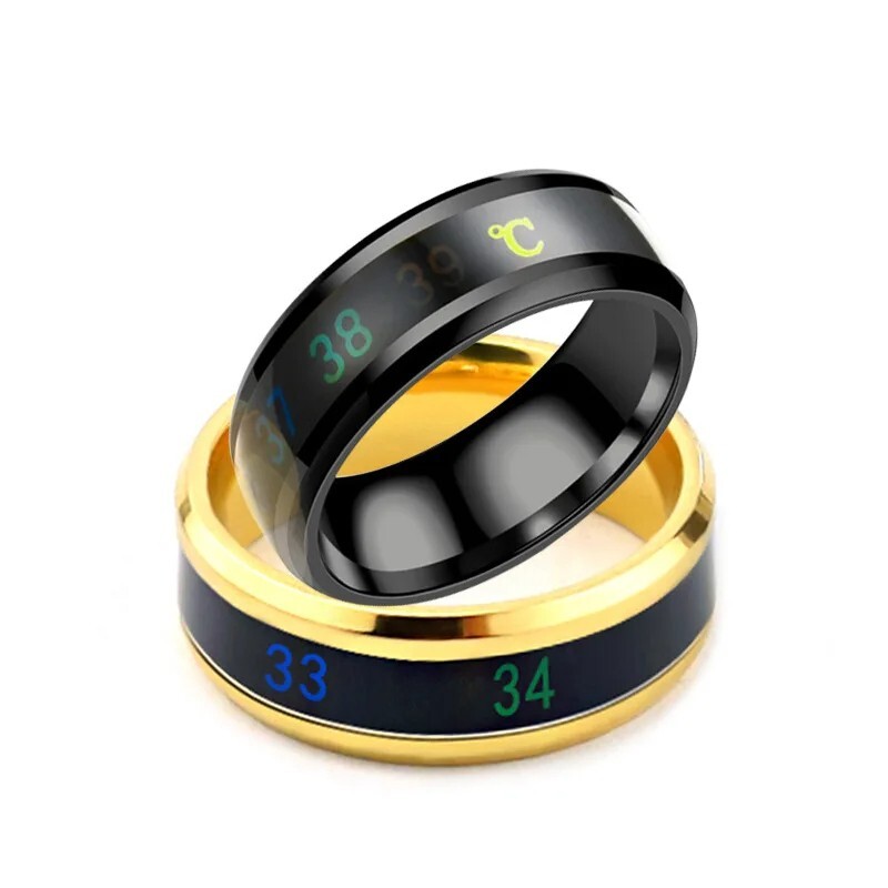 Trendy Stainless Steel Wireless Celsius Ring for Men - Stylish Temporary Band  